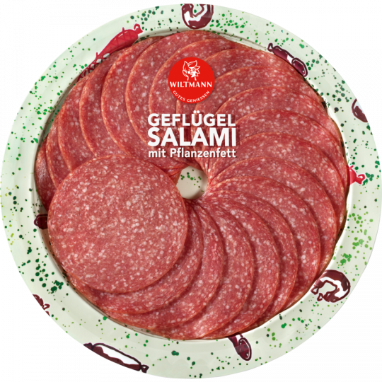 Wiltmann Geflügel Salami mit Pflanzenfett 80 g 