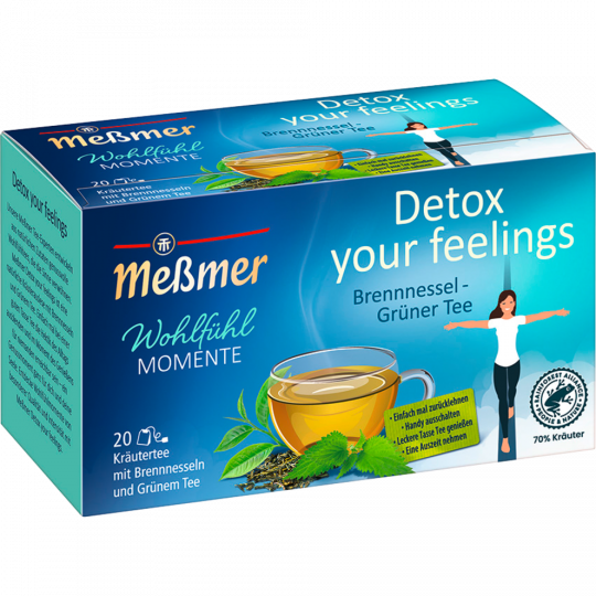 Meßmer Detox your feelings Brennnessel-Grüner Tee 20 Teebeutel 