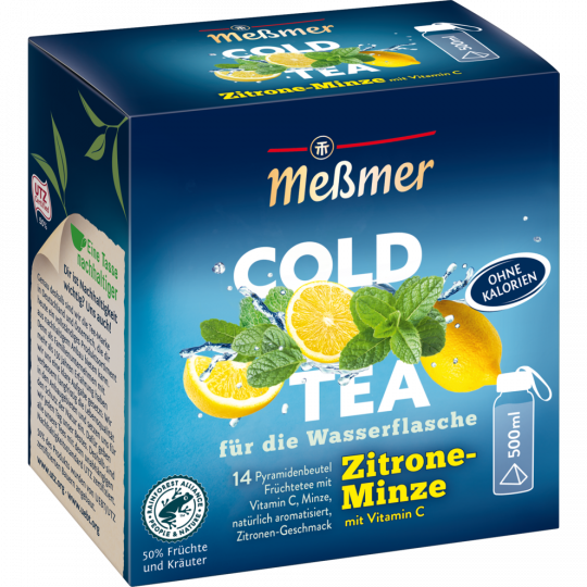 Meßmer Cold Tea Zitrone-Minze 14 Teebeutel 