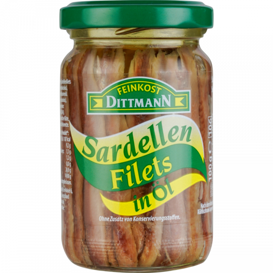 FEINKOST DITTMANN Sardellen Filets in Öl 100 g 