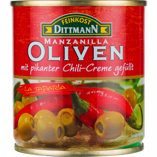 FEINKOST DITTMANN Spanische Oliven Chili 200 g 