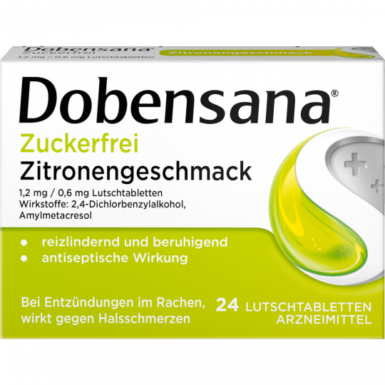 Dobensana Lutschtabletten Zuckerfrei Zitrone 24 Tabletten 