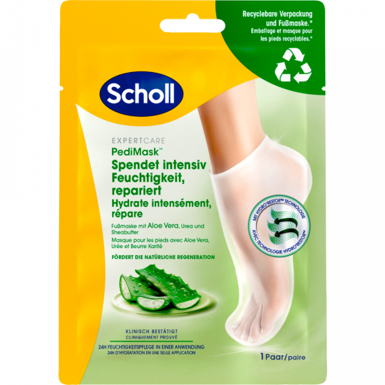Scholl ExpertCare Intensiv Pflegende Fussmaske in Socken Aloe Vera 2 Stück 
