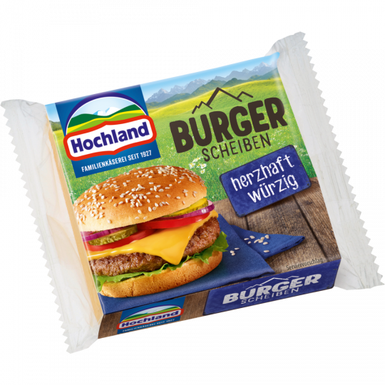 Hochland Burger Scheiben würzig pikant 36 % Fett i. Tr. 200 g 