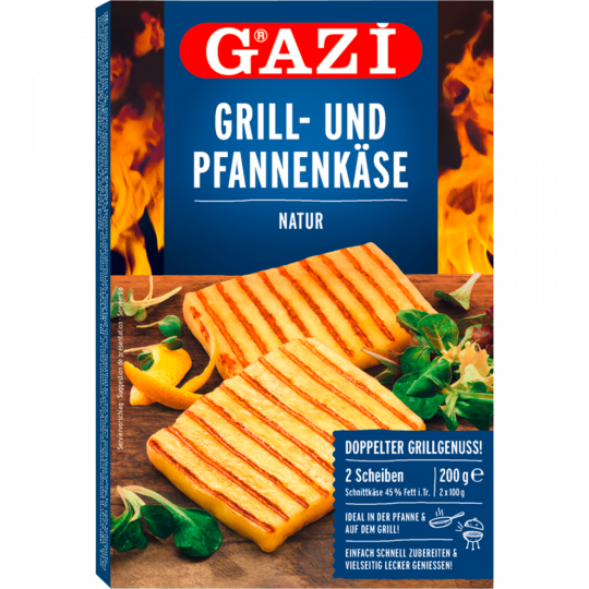 GAZi Grill- und Pfannenkäse "Natur" 45 % Fett i. Tr. 200 g 