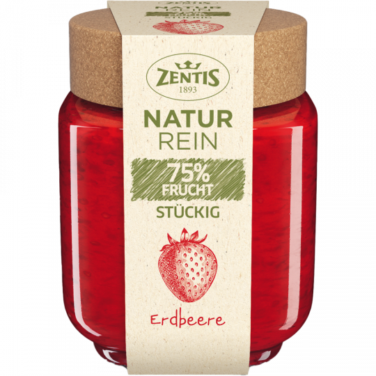 Zentis Naturrein 75% Fruchtaufstrich Erdbeere 200 g 