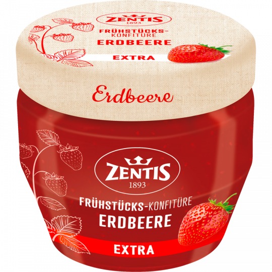 Zentis Frühstücks-Konfitüre Extra Erdbeere 230 g 