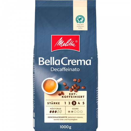 Melitta BellaCrema decaffeinated ganze Bohne 1 kg 