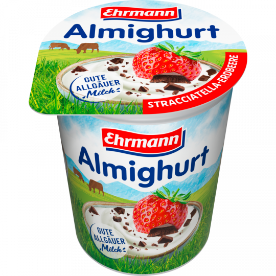 Ehrmann Almighurt Stracciatella-Erdbeere 3,8 % Fett 150 g 