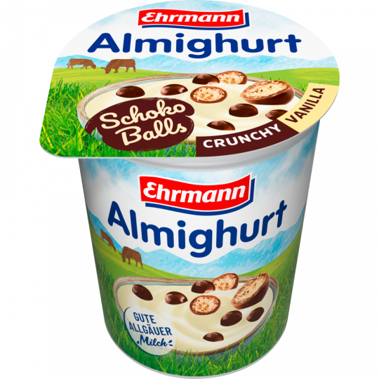 Ehrmann Almighurt Schoko Balls Crunchy-Vanilla 3,8 % Fett 150 g 