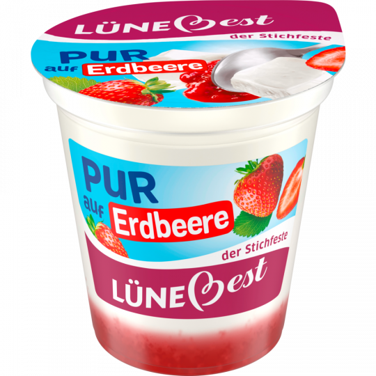 Lünebest Joghurt auf Erdbeere stichfest 3,5 % Fett 150 g 