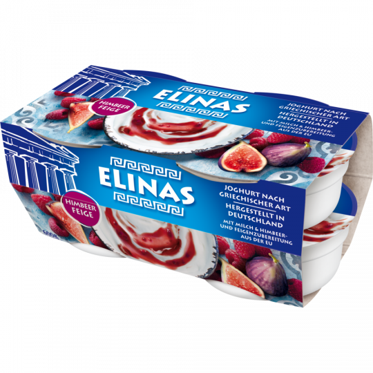 Elinas Joghurt nach Griechischer Art Himbeer-Feige 9,4% Fett 4 x 150 g 