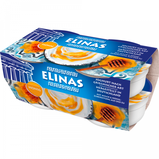 Elinas Joghurt nach griechischer Art Honig 9,4 % Fett 4 x 150 g 