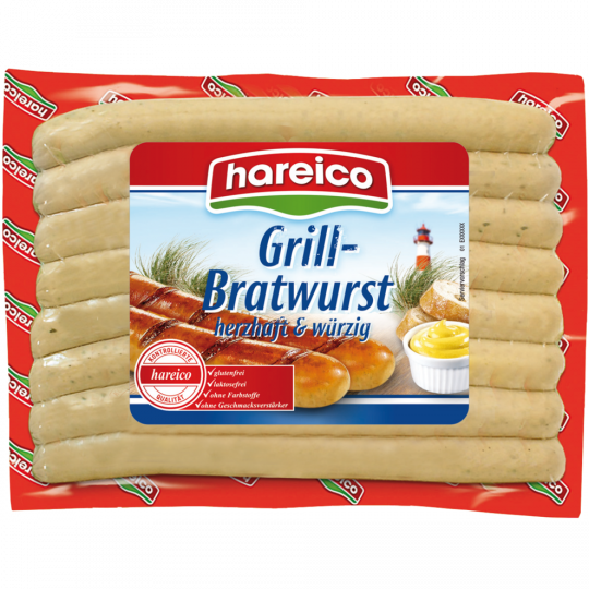 hareico Grill-Bratwurst 8 Stück 