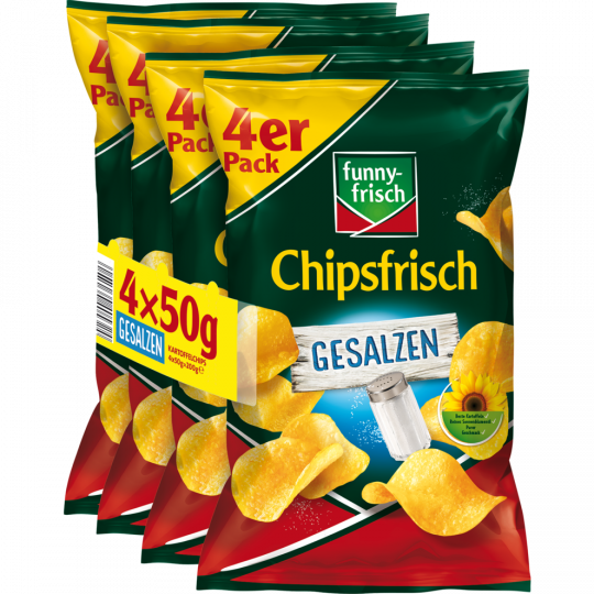 funny-frisch Chipsfrisch gesalzen - 4er Pack 4 x 50 g 