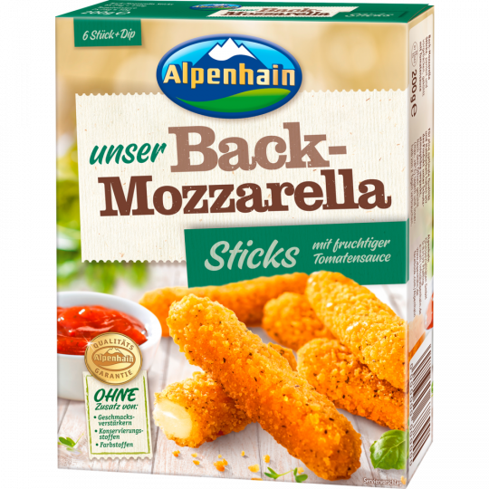 Alpenhain Unser Back-Mozzarella Sticks 44 % Fett i. Tr. 200 g 