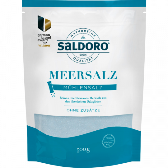 SALDORO Meersalz Mühlensalz 500 g 