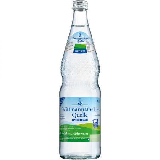 Wittmannsthaler Mineralwasser Medium 0,7 l 