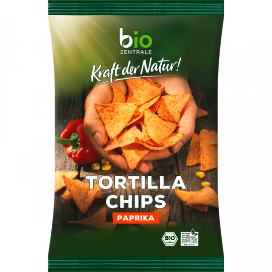 Bio Zentrale Bio Tortilla Chips Paprika 125 g 