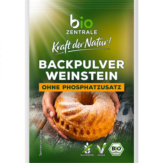 Bio Zentrale Bio Backpulver Weinstein 3 x 17 g 