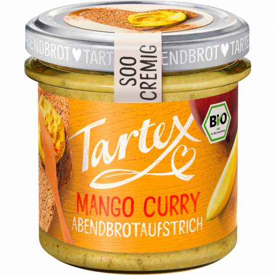 Tartex Bio Soo Cremig Brotaufstrich Mango Curry 140 g 