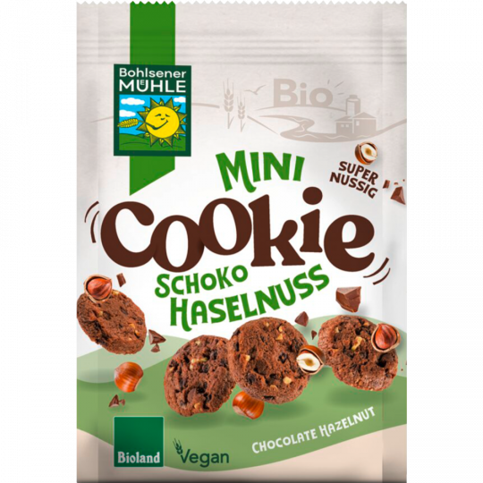 Bohlsener Mühle Bio Mini Cookie Schoko Haselnuss 125 g 