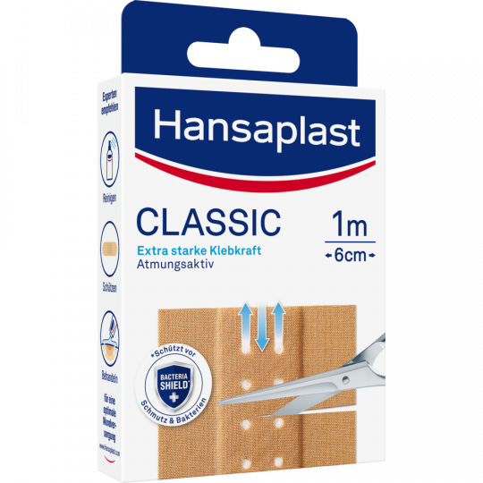 Hansaplast Classic 1 m x 6 cm 10 Stück 