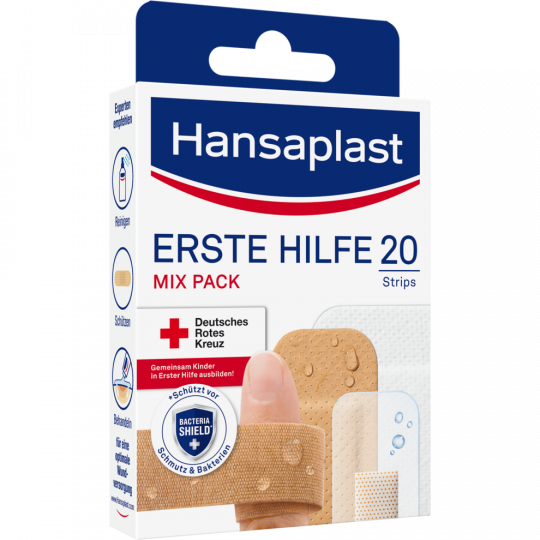 Hansaplast Erste Hilfe Pflaster Mix 20 Stück 