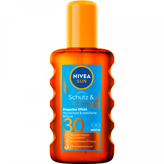 NIVEA sun Sonnenöl Schutz & Bräune LSF 30 200 ml 