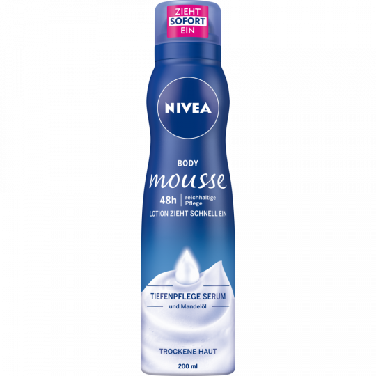 NIVEA Body Mousse Tiefenpflege Serum und Mandelöl 200 ml 