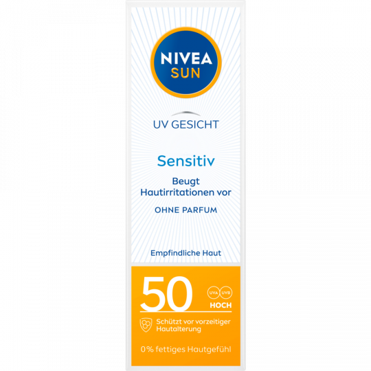 NIVEA sun UV Gesicht Sensitive Creme LSF50 50 ml 