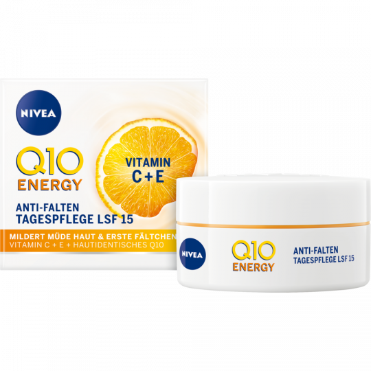 NIVEA Q10 Energy Anti-Falten Tagespflege Vitamin C+E LSF 15 50 ml 