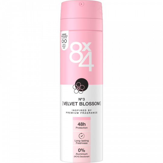 8x4 Deospray No.3 Velvet Blossom 150 ml 
