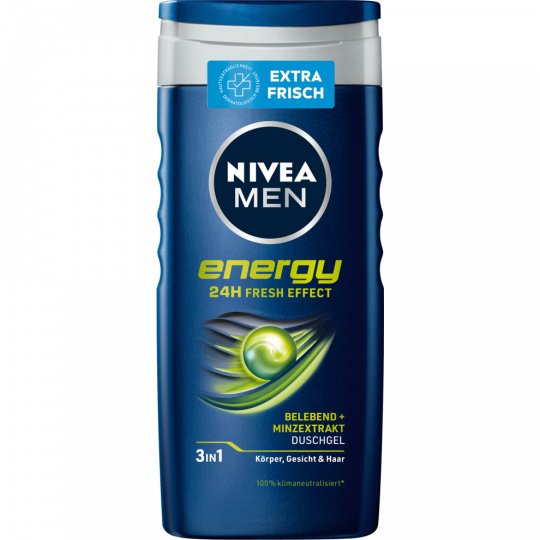 NIVEA MEN 3 in 1 Pflegedusche Energy 24H Fresh Effect 250 ml 