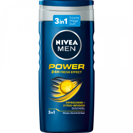 NIVEA MEN 3 in 1 Pflegedusche Power 24H Fresh Effect 250 ml 