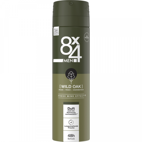 8x4 Men Deospray No.8 Wild Oak 150 ml 