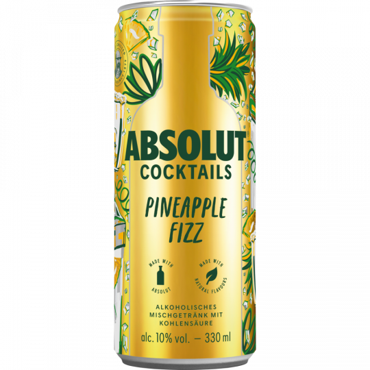 ABSOLUT Cocktails Pineapple Fizz 10 % vol. 0,33 l 