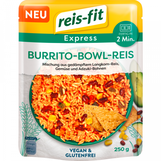 reis-fit Express Burrito-Bowl-Reis 250 g 