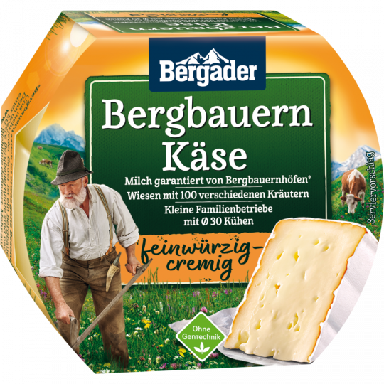 Bergader Bergbauern Käse Feinwürzig-Cremig Minitorte 51 % Fett i. Tr. 150 g 