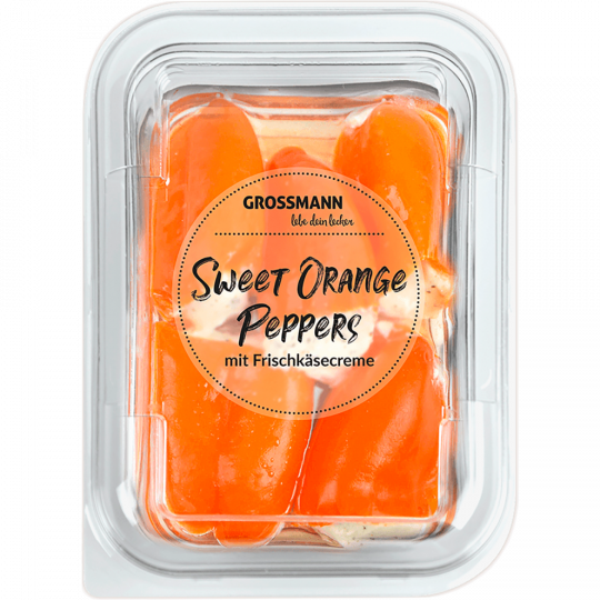 Grossmann Sweet Orange Peppers mit Frischkäse-Aprikosencreme 150 g 