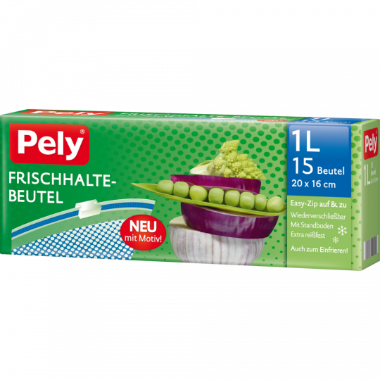 Pely Frischhalte-Beutel 1 l 15 Stück 
