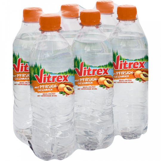 Vitrex Flavoured Water Pfirsich - 6-Pack 6 x 0,5 l 