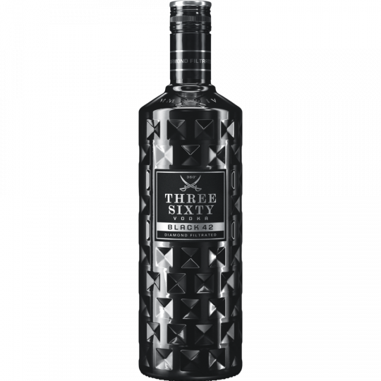 Three Sixty Vodka Black 42 % vol. 0,7 l 