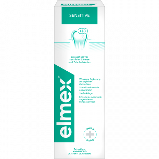 elmex Sensitive Zahnspülung mit Aminfluorid 100 ml 