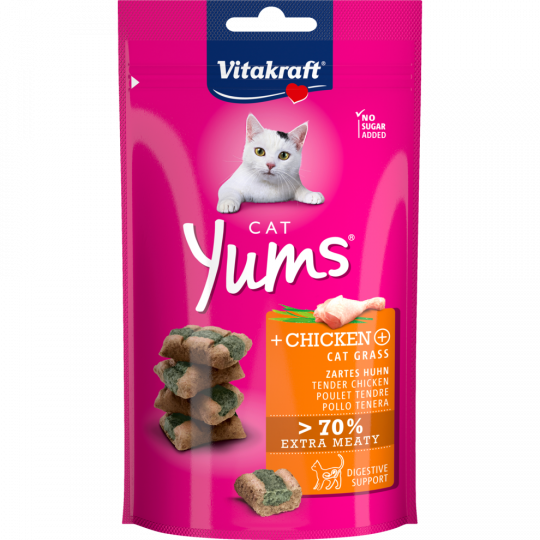 Vitakraft Cat Yums Huhn & Katzengras 40 g 