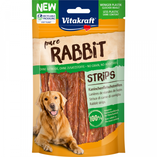 Vitakraft Pure Rabbit Strips Kaninchenfleischstreifen 80 g 
