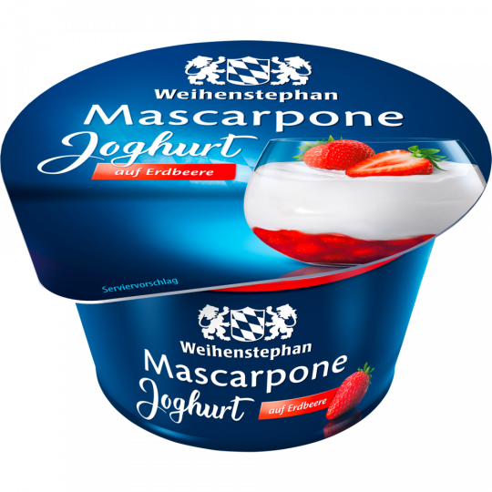 Weihenstephan Mascarpone Joghurt auf Erdbeere 150 g 