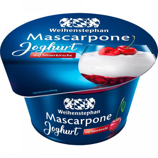 Weihenstephan Mascarpone Joghurt auf Sauerkirsche 150 g 
