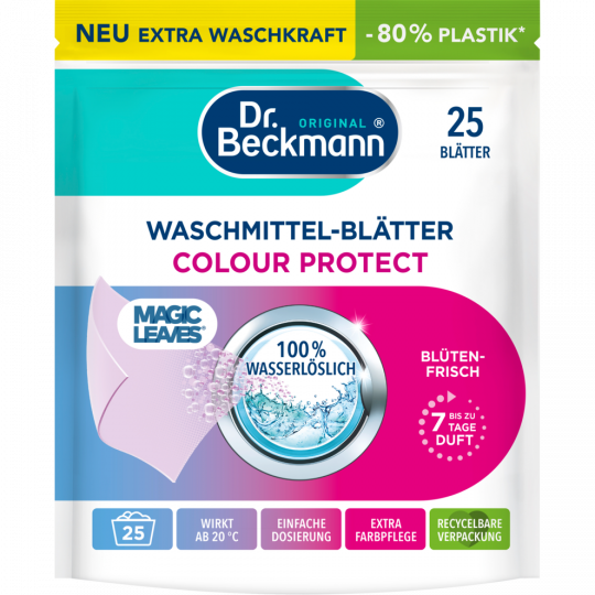 Dr. Beckmann Magic Leaves Color Waschmittelblätter 25 Stück 