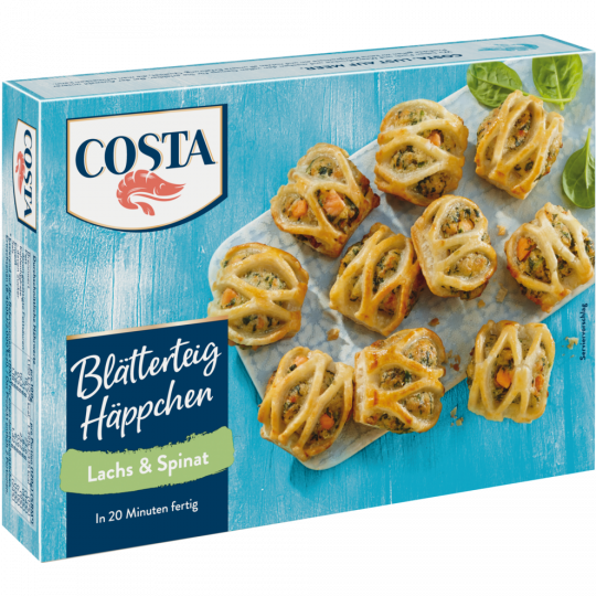 COSTA Blätterteig-Häppchen Lachs-Spinat 240 g 